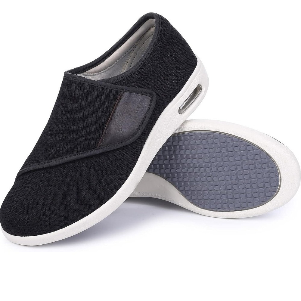 SPR&JOY Women's Diabetic Shoes Size 9 Wide Adjustable Walking Sneakers Non-Slip